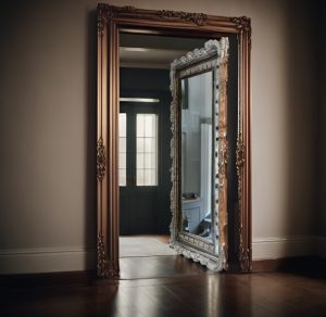 mirror door, secret doors, custom doors